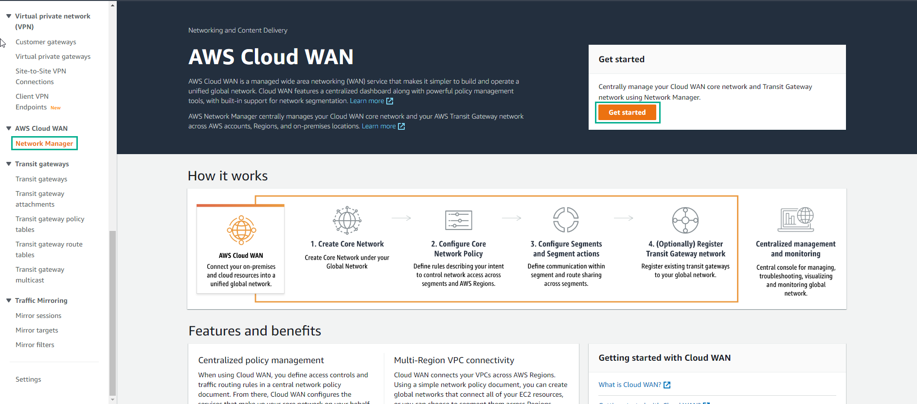 Transit Gateway Network Manager